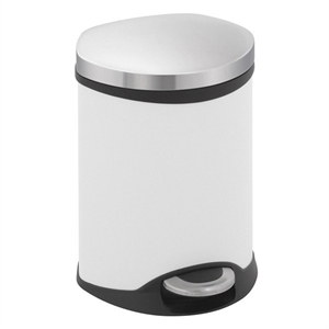 EKO Shell Bin pedaalemmer / wit / 6 liter