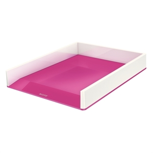 Leitz 53611023 WOW brievenbak / A4 / polystyreen / roze en wit / 1 stuk