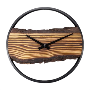 NeXtime NE-3264BR Forest wandklok / hout/metaal / houtkleur / 30 cm