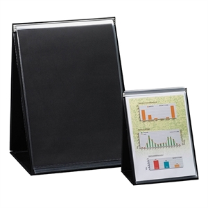 Rillstab 93185 tafelflipover / A4 staand / kunststof / zwart / 10 hoezen