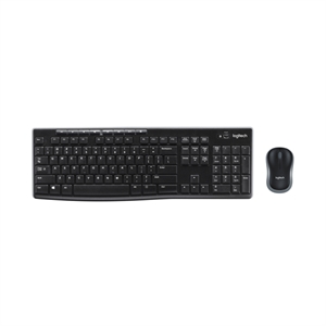 Logitech MK270 draadloos toetsenbord en draadloze muis / QWERTY / USB / zwart