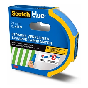 ScotchBlue 7100289885 afplaktape voor strakke lijnen / blauw / 24 mm x 41 m