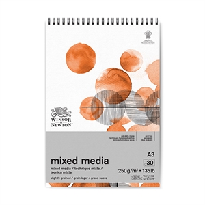 Winsor & Newton Mixed Media spiraalblok / A3 / 250 grams / 30 vel