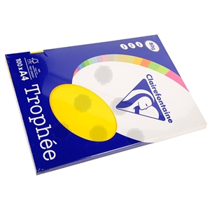 Clairefontaine papier / zonnegeel / A4 / 80 gr. / 100 vel