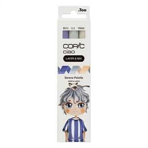Copic Ciao Layer & Mix markerset / Serene Palette / penseel / beitel / 3 stuks