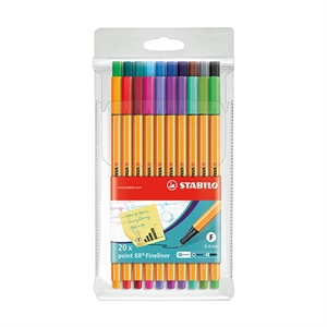 Stabilo Point 88 finelinerset / 0,45 mm / 20 stuks