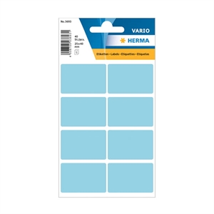 Herma 3693 multifunctionele etiketten / 25 x 40 mm / blauw / 40 etiketten