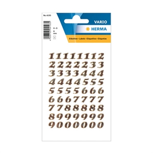 Herma 4193 0-9 etiketten / 8 mm / goud / 64 etiketten
