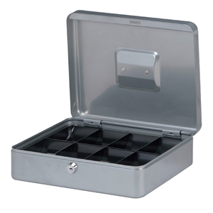 Maul 5611495 stalen geldkist / metaal / zilver / met slot