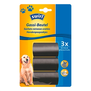 Swirl hondenpoep zakjes / 3 x 12 stuks