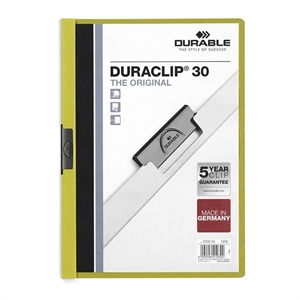 Durable 220005 Duraclip klemmap / A4 / groen