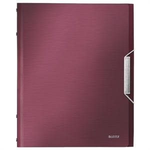 Leitz 3995 Style sorteermap / granaat rood / 6 tabs