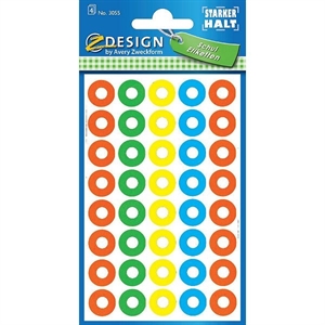 Avery Zweckform 3055 versterkingsringen / assorti / 13 mm / 160 etiketten