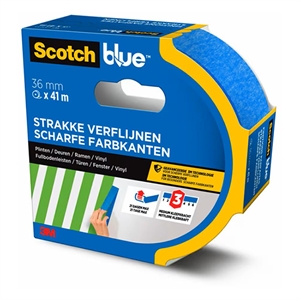 ScotchBlue 7100289913 afplaktape voor strakke lijnen / blauw / 36 mm x 41 m