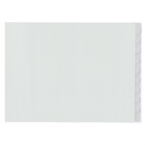 Kangaro G3D10F-B A3 tabbladen / kunststof / 10 tabs / liggend / 4-gaats