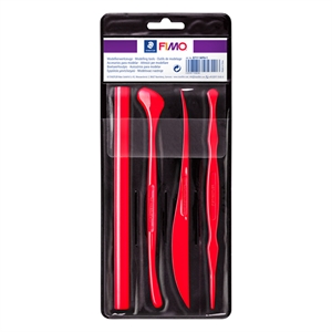 Fimo 8711WP4-1 boetseergereedschap set 2 / kunststof / rood