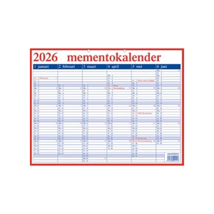 Aurora Memento 20 wandkalender / 42 x 33 cm / 2-gaats / 2026