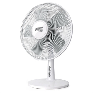BLACK+DECKER ventilator / tafelmodel / wit / 30 cm