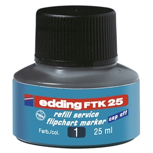 Edding FTK 25 navulling / flipchart marker / zwart / 25ml