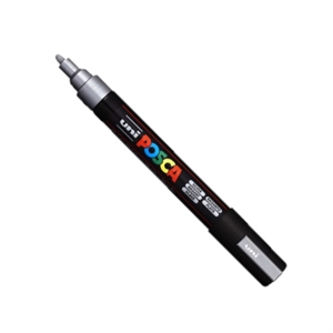 POSCA PC-5M verfmarker / zilver / ronde punt / 1,8 - 2,5 mm