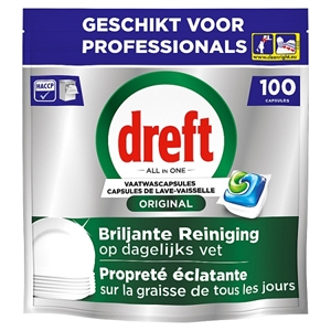 Dreft Professional All-in-One vaatwastabletten / Original / 100 tabs