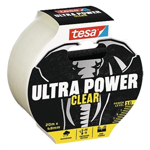 Tesa Ultra Power Clear reparatietape / transparant / 48 mm x 20 m