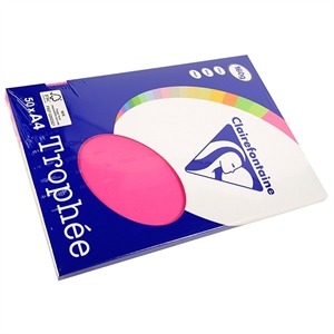 Clairefontaine papier / fuchsia / A4 / 160 gr. / 50 vel