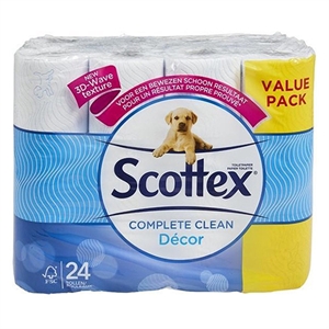 Scottex kussenzacht toiletpapier / 2-laags / 24 rollen
