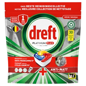 Dreft All-in-One Platinum Plus Vaatwastabletten / Lemon / 30 tabs