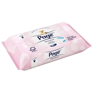 Page vochtig toiletpapier / Sensitive / 42 doekjes