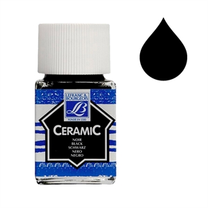 Lefranc Bourgeois Ceramic glas & porseleinverf 265 / black / 50 ml