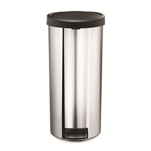 Simplehuman pedaalemmer / Code H / zilver/zwart / 30 liter