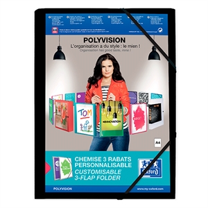 Oxford 100209072 Polyvision elastomap / A4 / kunststof / zwart