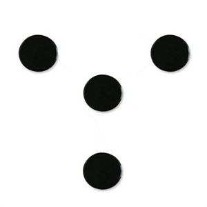 Nobo magneten / zwart / 30 mm / 4 stuks