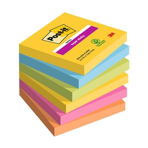 3M Post-it notes Super Sticky / 76 x 76 mm / Carnaval / 6 stuks