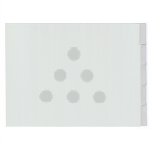 Kangaro G305F-B A3 tabbladen / kunststof / 5 tabs / liggend / 4-gaats