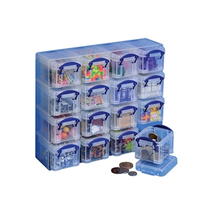 Really Useful Box muurkubus / polypropyleen / transparant / 16 x 0,14 liter