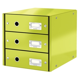 Leitz 6048 WOW ladeblok / groen metallic / 3 laden