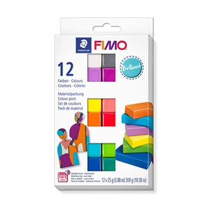 Staedtler Fimo 8023C12-2 klei brilliant / soft / 25g / 12 stuks