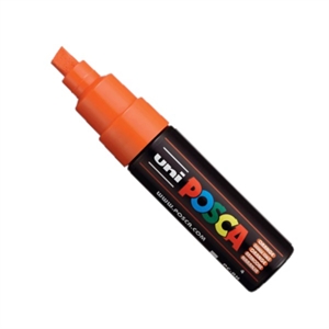 POSCA PC-8K verfmarker / donkeroranje / beitel punt / 8 mm