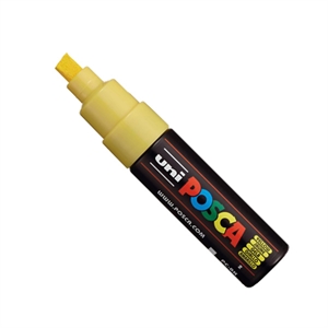 POSCA PC-8K verfmarker / geel / beitel punt / 8 mm