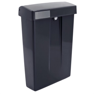 Intersteel brievenbus met slot / kunststof / mat zwart