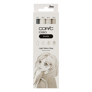 Copic 22075421 Ciao Shade markerset / Light Warm Grey / beitel/penseel punt / 4 stuks