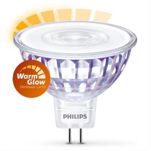 Philips GU5.3 LED-spot | DIMBAAR | 7W (50W) | warm glow | glas