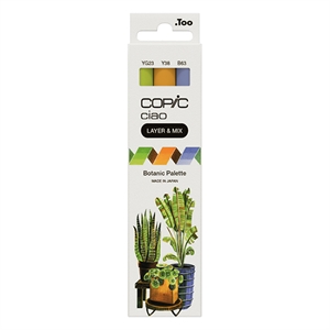 Copic Ciao Layer & Mix markerset / Botanic Palette / penseel / beitel / 3 stuks