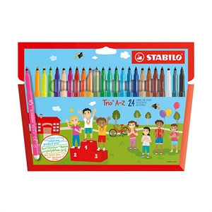 Stabilo Trio A-Z viltstiften / 24 stuks