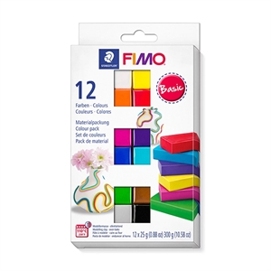 Staedtler Fimo 8023C12-1 klei basis / soft / 25g / 12 stuks