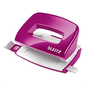 Leitz 5060 WOW mini perforator / metallic roze / metaal / tot 10 vel / 2-gaats