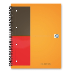 Oxford International Filingbook / A4+ / karton / oranje / gelinieerd / 100 vel