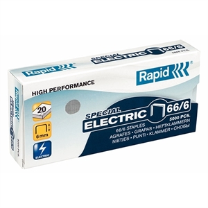 Rapid 66/6 Strong elektrische nietjes gegalvaniseerd / tot 20 vel / 5000 stuks